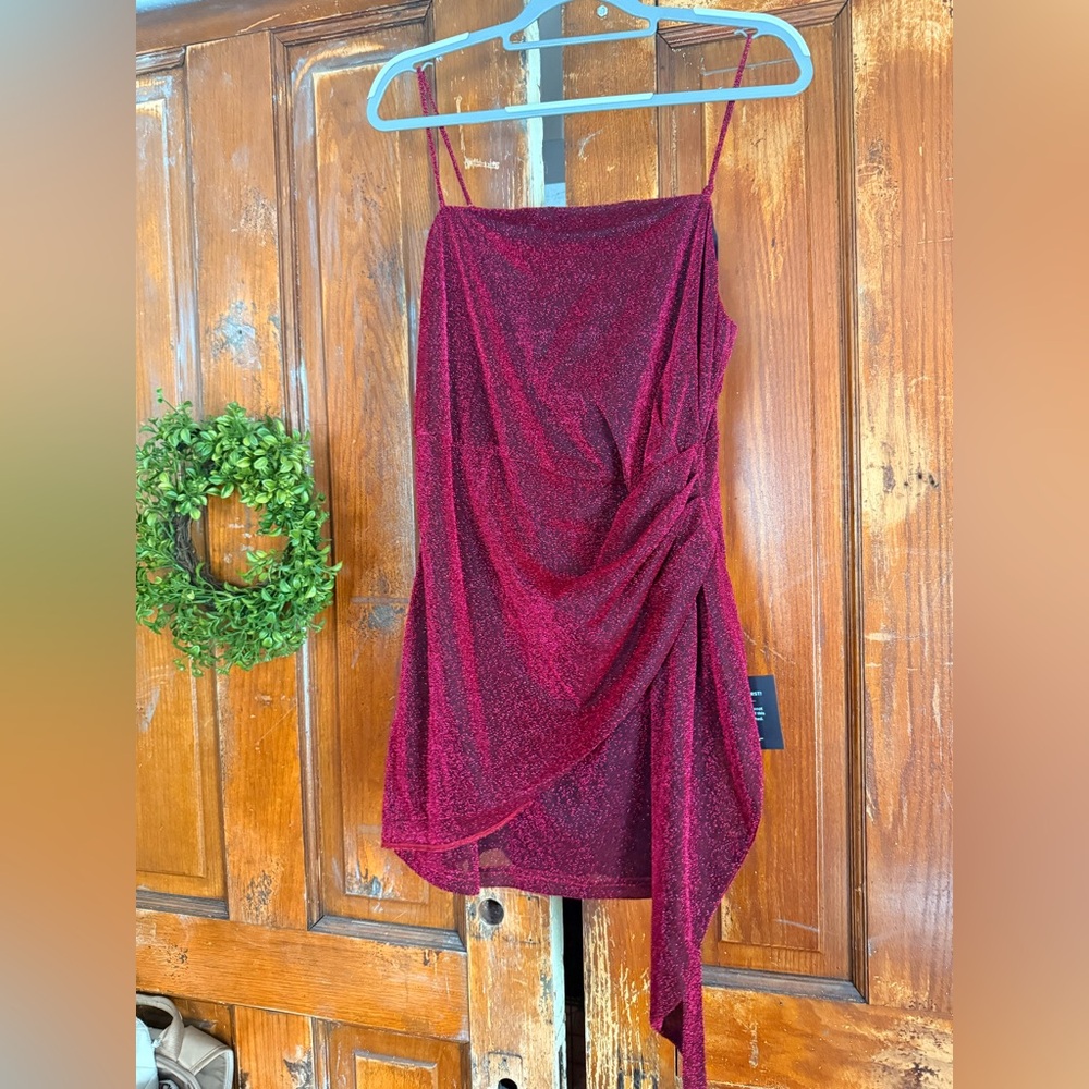 Lulu's Red Sparkle Mini Dress